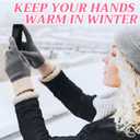 SATINIOR 8 Pairs Women's Winter Gloves Warm and Fleece Lining Knit Touchscreen Elastic Cuff Texting Gloves (Black, Gray, Khaki, Pink)