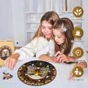 Reouinty Bald Eagle Wooden Puzzle for Adults 500 Piece, Mandala Wooden Jigsaw Puzzles, Inspiring Puzzle, Beautiful Wooden Puzzle with Box Birthday Gifts for Adults and Kids Family Game(16.5 * 16.5in) (Brilliance of Eagle)