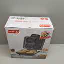 Dash Multi Mini Waffle Maker - Makes Four Waffles at Once for Family Breakfasts - Dual Nonstick Heating Plates & Easy-Release Surface - Compact & Fast-Heating - Graphite
