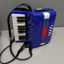 LIEKE Kids Accordion 17 Piano Keys 8 Bass Button Mini Accordian Toy Musical Instrument Gift (Blue)