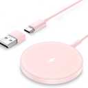 Magnetic Wireless Charger Fast Charge Strong Magnet Charging Pad for iPhone 17/16/15/14/13/12 - Series&AirPods Pro 4-2, Daul Ports, Case-Friendly, Ultra-Slim & Portable for Travel Nightstand Desk