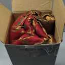 Loom and Mill Luxury Fabric Tablecloth 60 x 104 Inch, Christmas Damask Jacquard Table Covers with Tassels for Dining Kitchen Tabletop Party Banquet Holiday Decoration(Red, 60x104 in)