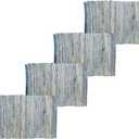 C&F Home Denim Rag Blue Rectangle Thick Placemats Set of 4 Farmhouse Country Boho Vintage Table Mats for Kitchen Dining Home Decor Fourth of July Americana Patriotic Independence Day Memorial Day