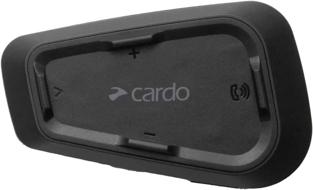 Cardo Systems Spirit Motorcycle Bluetooth Communication Headset, 2-Way Bluetooth, Thin 32mm Speakers, Waterproof, Universal Connectivity - Single Pack