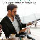 PULIV Portable Pill Dispenser Bottle, Vitamin Organizer with 7 Compartments, Holds Plenty of Supplements, Anti-Mix & Wide Openings Design, Easy to Retrieve Meds, Travel Essentials, Includes 20 Labels (Black)