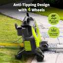 Yeryork Pressure Washer, 3500 PSI Power Washer with 4 Lockable Wheels, Steel Wand, 4 Quick Connect Nozzles, 500ml Foam Cannon, High Pressure Washer for Decks/Driveways/Cars Cleaning