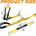 Heavy Duty Car Tie Down Straps for Trailers Kit 2 Pack 2"x120" Ratchet Straps + 2"x36" Axle Strap 10,000lb Break Strength Tire Straps for Trailers, Trucks, UTVs & Cargo Snap Hooks