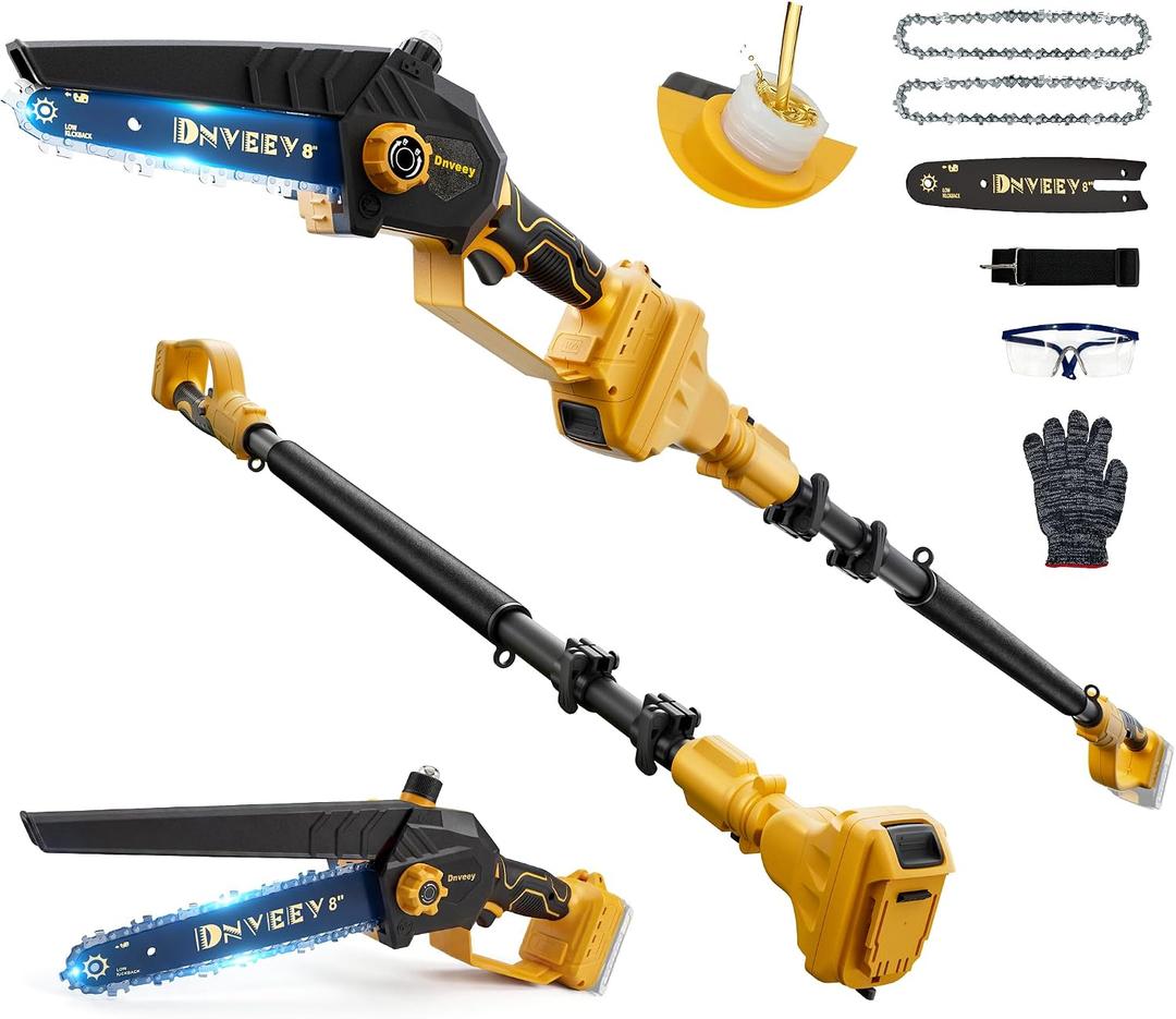 2-in-1 Cordless Pole Saw & Handheld Chainsaw