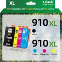 910XL Ink Cartridges Combo Pack for HP 910 910XL Work for HP OfficeJet 8010 8015 8018 8022 OfficeJet Pro 8020 8025 8028 8035 Printer (4 Pack, B/C/Y/M)