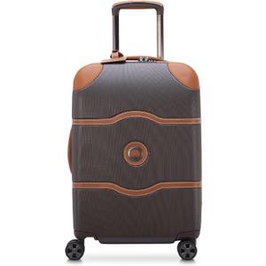 DELSEY PARIS Chatelet Air 2.0 Hardside Luggage with Spinner Wheels, Chocolate Brown, Carry on 20 Inch