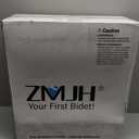 ZMJH ZMA102 Bidet Toilet Seat, Unlimited Warm Water, Vortex Wash, Electronic Heated, Warm Air Dryer, Rear and Front Wash, LED Light, Need Electricity, White, (Elongated)