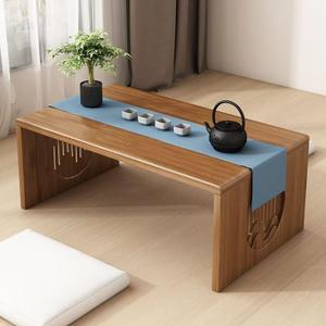 Japanese Folding Coffee Table Foldable Floor Table Bamboo Low Table Tables No Assembly Unique Portable for Sitting on The Floor Tea Room Tatami Dining 31.5 Inch (80cm)