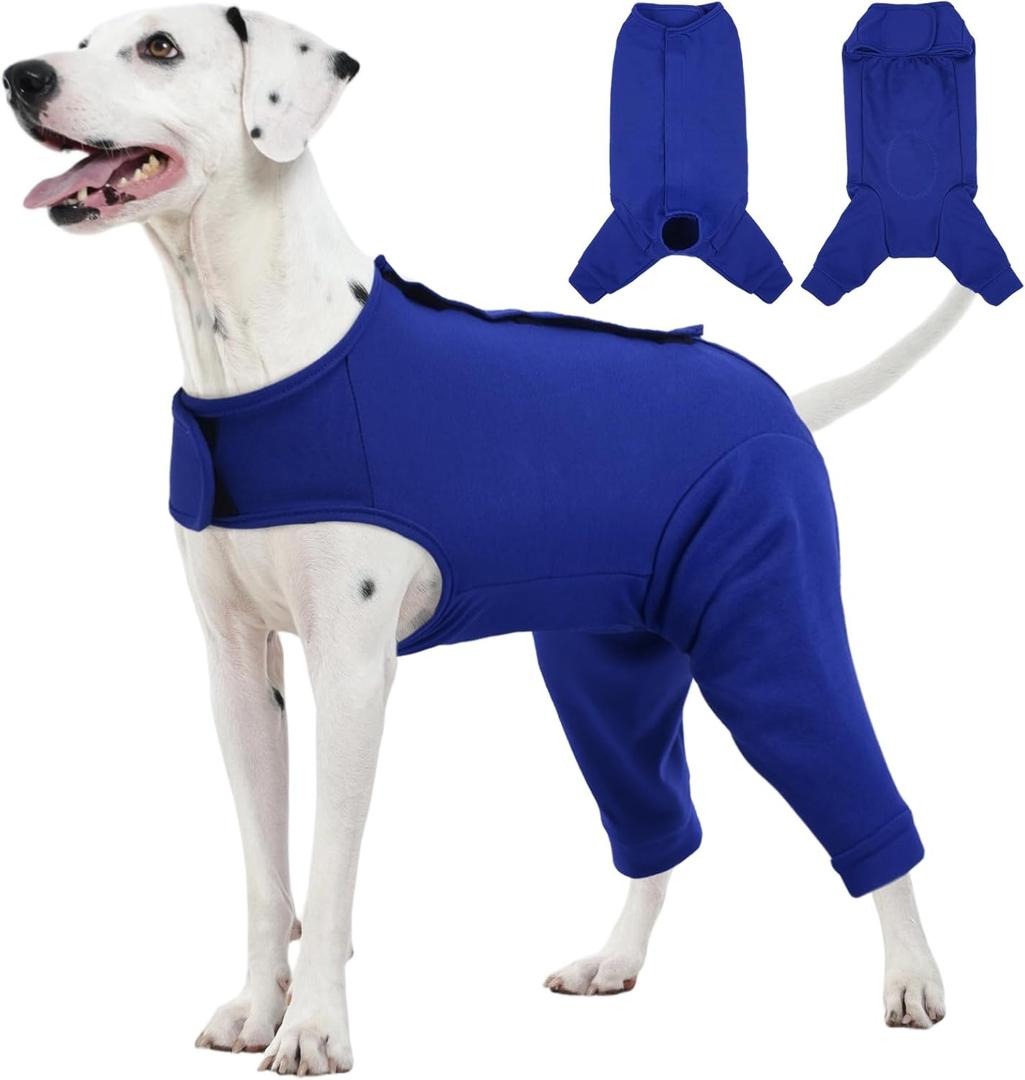 Kuoser Dog Surgery Suit for Back Legs, Dog Rear Leg Sleeve to Stop Licking, Female Spay Recovery Suit for Dogs After Surgery, Pet Puppy Surgical Pants Onesie for Abdomen Wounds Skin Disease, L