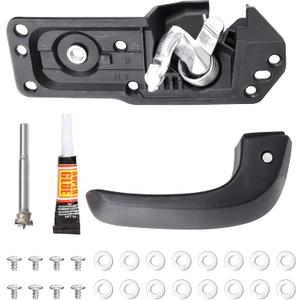 Interior Door Handle Kit Front Left Drivers Side Compatible with 2007-2014 Chevy Silverado Tahoe Avalanche Suburban GMC Sierra Yukon Cadillac Escalade ESV EXT, Replace OE 20833606, 80374