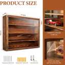 1/18 Scale Diecast Display Case Wooden Wall Mount Model Car Display Cabinet, 27.56 x 6.79 x 22.09 inches