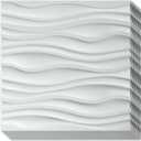 Art3d PVC Wave Board Textured 3D Wall Panels, White, 19.7" x 19.7" (12 Pack)