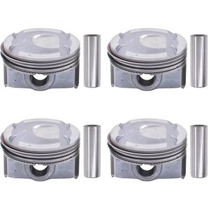 NewYall Set of 4 Engine Piston with Pin and Rings for Hyundai Accent/Veloster 1.6L 2012-2017, Rio/Soul 1.6L 2012-2017