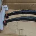 Single Trailer Leaf Spring 4 Leaf Double Eye 1750 lbs Cap for 3500 lbs Axle Suspension & U-Bolt kit, 25-1/4" Length fits for SW4B - Set 2