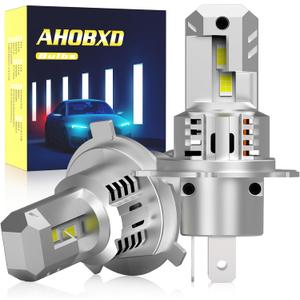 Upgraded H4 Bulbs Super Bright 60000LM Brightness 900% White H4/9003 Car Light Bulbs Cooling Fan 1:1 Halogen Size 100000hrs Long Lifespan Plug and Play Fog Lights Pack of 2