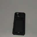 SSLOTSCASE for iPhone 16 Pro Max Case with Card Holder & Kickstand & Slide Camera Lens Cover, Silicone Edge Protection Rugged Heavy Duty Phone Case Cover for iPhone 16 Pro Max 6.9'' 2024, Black