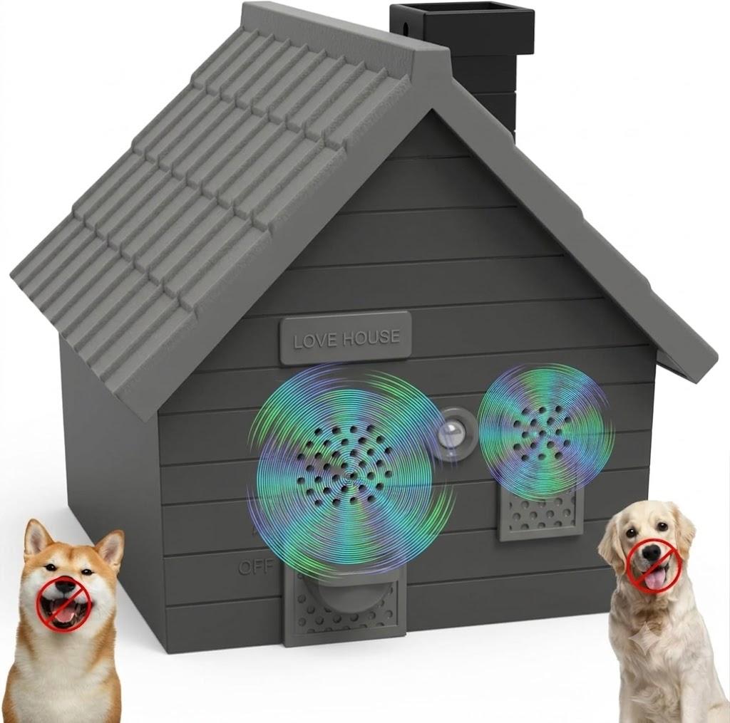 Mimo Style Dog Bark Deterrent Devices, Anti Barking Device for Dogs, Dog Barking Silencer up to 50 FT, Ultrasonic Dog Barking Control Device, Bark Box Indoor Outdoor Use(Black)