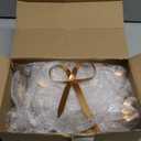 24 Pcs Gold Metal Christmas Bow Ornaments for Christmas Tree Garland Wreath Bulk Bow with Clip Ornament Vintage Indoor Outdoor Home Xmas Party Decorations, 4 x 5 Inches