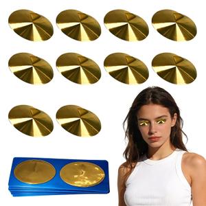 Tanning Eye Protection - Crystal-Clear Disposable Cones for Tanning Beds (50 Pair Pack) Gold