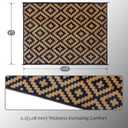 SAND MINE Reversible Mats, Plastic Straw Rug, Modern Area Rug, Large Floor Mat and Rug for Outdoors, RV, Patio, Backyard, Deck, Picnic, Beach, Trailer, Camping, Black & Brown, 9' x 12'