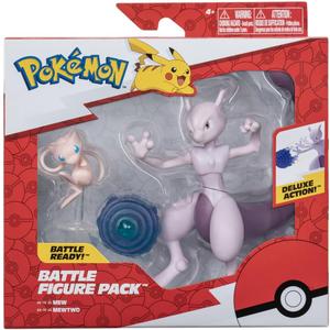 Pokemon Battle Figure Set 2 Pack Mew and Mewtwo Deluxe Action Ready