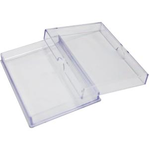 Gary Plastic Packaging 10 Pack Clear Acrylic Card Storage Boxes with Lids  3 1/2" L x 2 1/2" W x 1/2" H Baseball Card Storage Box, Sports Card Boxes and Magic Card Storage Box  Made in USA