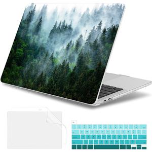 May Chen Compatible with New MacBook Air 13 inch Case 2021, 2020 2019 2018 Release Model: M1 A2337 A2179 A1932, Plastic Matte Hard Shell Case Cover for Mabook Air 13 inch with Retina Dispaly, Forest