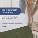 Wrap Around Dust Ruffle Bed Skirt - Sage Green - for Queen Size Beds with 18 Inch Drop - Elastic Strap - Adjustable Pleated Bedskirt with Brushed Fabric and Wrinkle Free - For Women, Men, Kids & Teens