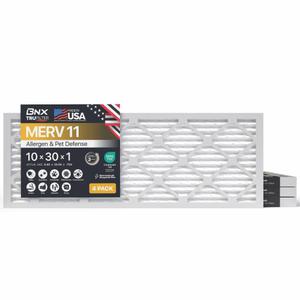 BNX TruFilter 14x30x1 Air Filter MERV 11 (6-Pack) - MADE IN USA - Allergen Defense Electrostatic Pleated Air Conditioner HVAC AC Furnace Filters for Allergies, Dust, Pet, Smoke, Allergy MPR 1200 FPR 7