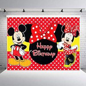 zlhcgd 7x5FT Minnie Mouse Photography Photo Background for Kids Birthday Party Backdrops Decoration
