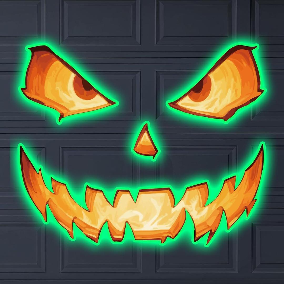 Halloween Garage Door Decorations Magnets 5Pcs Glow in The Dark Ghost Magnets Spooky Pumpkin Luminous Magnetic Stickers for Garage Door Refrigerator Car Mailbox Halloween Ghost Party Decor Supplies