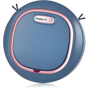 3-in-1 Robot Vacuum Mop Combo with Auto Obstacle Avoidance - Smart Floor Cleaner, Touch Control, Ultra-Quiet 55dB, 60min Runtime for Hardwood/Tile/Marble Floors - Blue