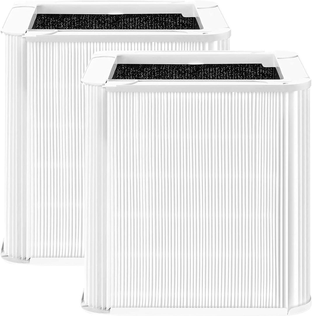 2 Pack 211+ Replacement Filter Compatible with Blue Pure 211+ HEPA Air Cleaner Purifier, Particle and Carbon Filter