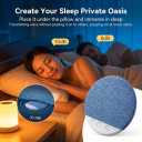 Ultra-Thin Bluetooth Pillow Speaker,Mini Portable Under Pillow Speaker with White Noise Timer Wireless Sleep Aid,Bone Conduction Sound Design for Side Sleepers,Private Stereo Sound for Adult&Kid,Blue