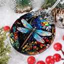 4 x Dragonfly Christmas Ornament - Hanging Tree Decoration - Suncatcher - Gifts for Dragonfly Lovers - Home Decor