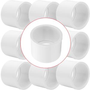 10Pack 1-1/2"x 1-1/4" PVC DWV Reducing Bush Adapter Pipe Fitting SCH40 PVC Reducer Bushing (Socket x Socket) PVC Pipe Reducing Bushing Fitting for Home Sewer Plumbing