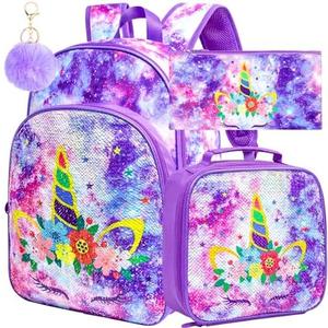 WZLVO Kids Backpack for Girls,Prechool Elementary Kindergarten School Bookbag