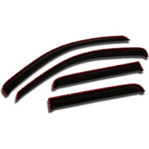 in-Channel Car Window Rain Guards Compatible with Dodge Dakota Quad Cab 2000-2004 | Tape-On | Rain Shields Window Visor Window Deflectors | Dark Smoke, 4 Pcs Set, WV2M-114i