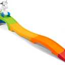 Step2 Unicorn Up & Down Roller Coaster Kids Ride On Toy, Push Car, Indoor/Outdoor Playset, Made of Durable Plastic, Max Weight 50 lbs., For Toddlers 2-5 Years Old, Multicolor, Large