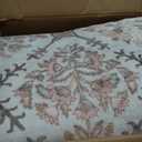 Vintage Washable Area Rug for Living Room,Low Pile 5x7 Non Slip Carpet Non-Shedding Area Rug Soft Indoor Stain Resistant Rug Floral Print Mat for Bedroom Dining Room 088-Almond