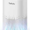 Air Purifiers for Home Large Room up to 1500ft,Tailulu H13 True HEPA Air Cleaner with 360Air Inlet, 15dB Air Purifier for Bedroom with Sleep Mode,Speed Control,Timer, for Odor Dust Smoke (White)
