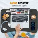 Fayquaze Laptop Bed Desk, Portable Foldable Laptop Bed Table with USB Charge Port Storage Drawer and Cup Holder, Lap Desk Notebook Stand Tray Table Serving Tray for Eating, Reading and Working