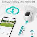 ZUMIMALL 2K 3MP Wired Camera for Home Security, 2.4G/5G WiFi Security Camera Outdoor, 24/7 Recording, AI Motion Detection, Cloud & SD Card Storage, 2-Way Audio, 360 PTZ Auto Tracking, Work with Alexa