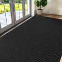 Commercial Door Mat 4'x8' Charcoal, Heavy Duty Industrial Floor Mat for High Traffic Areas, Nonslip Rubber Backing, Large Door Mat for Indoor Entrance or Business Entryway.