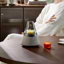 BLUEMAN Bluetooth Speakers Wireless for Home, Candle Holders,White Noise Sounds, TWS Pairing, Real Clear Glass Cover, Decorative Speakers,Designer Artistic Speaker, Grey Green