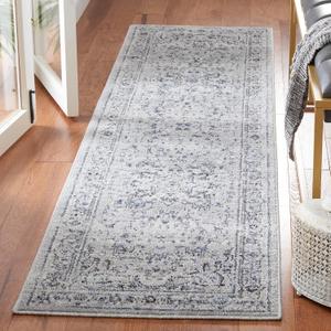 SAFAVIEH Charleston Collection Runner Rug - 2' x 10', Grey & Dark Grey, Oriental Distressed Design, Non-Shedding & Easy Care, Ideal for High Traffic Areas in Living Room, Bedroom (CHL411F) (2' x 10' (Runner))